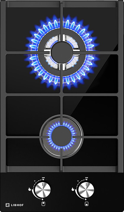 Варочная панель газовая Libhof GH-302 black (закаленное стекло) черная
