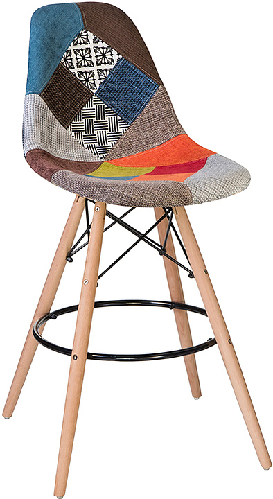 Стул барный DOBRIN 638GPP-LMZL DSW BAR (мозаика, светлый бук)