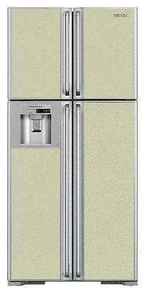 Многокамерный холодильник Hitachi R-W 662 FU9X GLB стекло бежевый