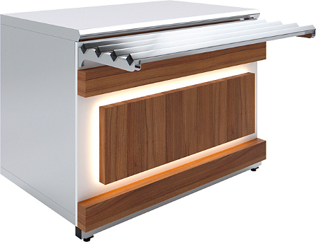 Прилавок нейтральный Luxstahl ПН-1200 Premium Eco Wood
