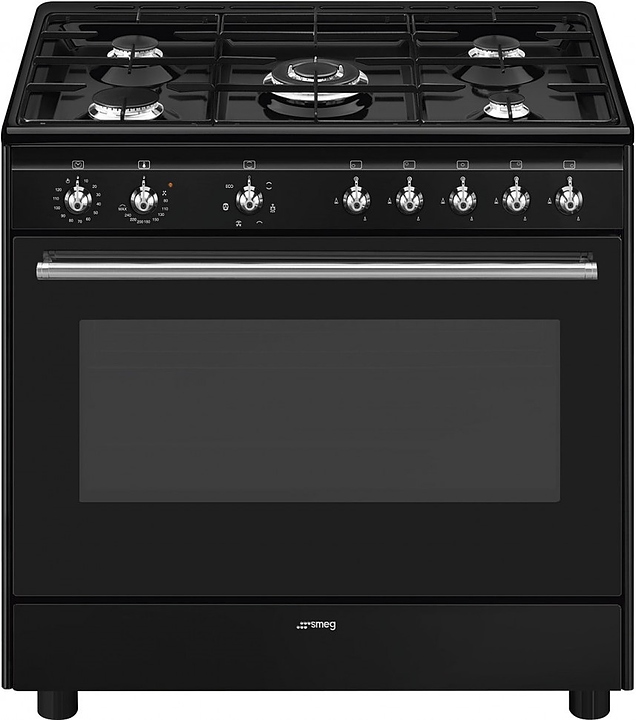 Варочный центр комбинированный SMEG CX91GMBL черный
