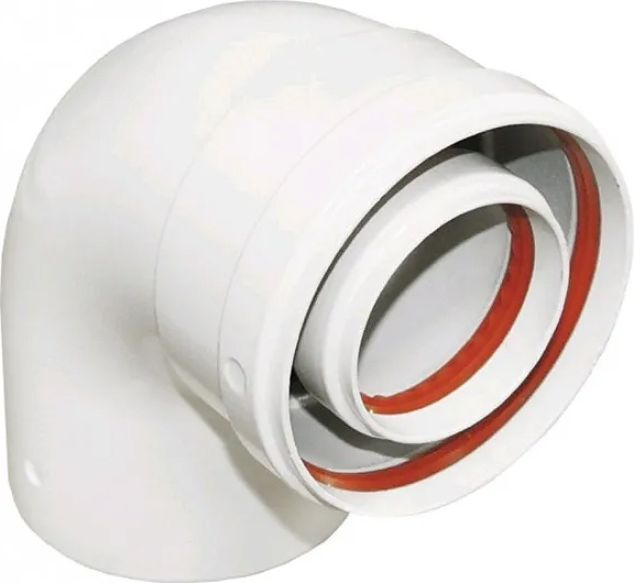 Коаксиальный отвод BAXI KMT71408871 полипропиленовый 87 град., дипм. 80/125