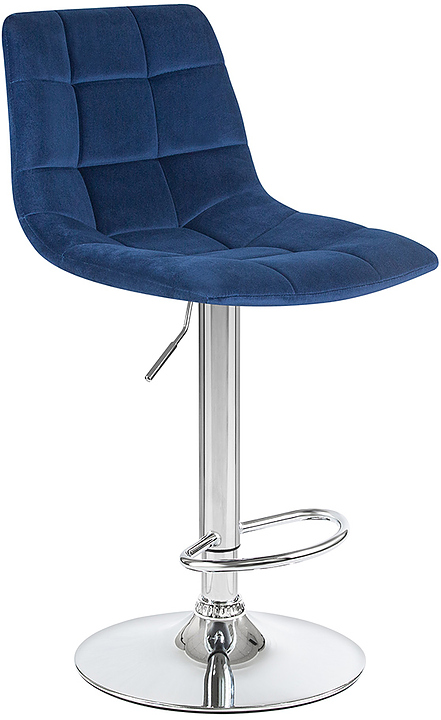 Стул барный DOBRIN 5017-LM-N TAILOR (синий велюр, хром) 2 шт.