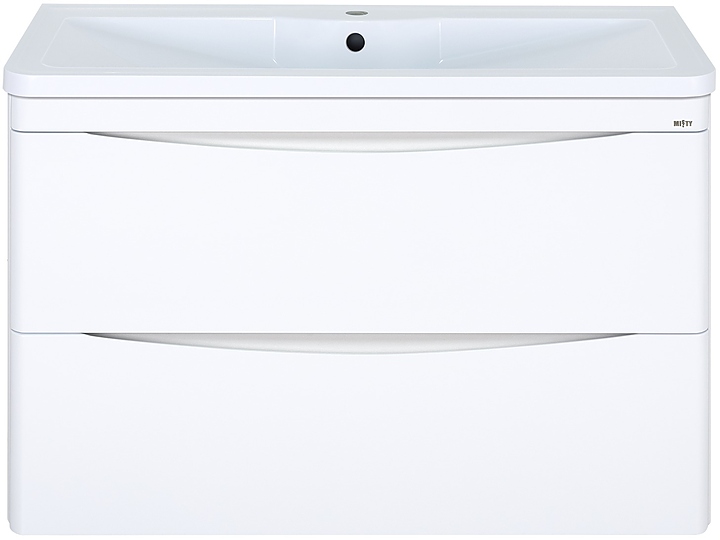 Тумба под раковину Misty Атлантик-100 98,2х61 см, подвесная, с 2 ящиками, белая