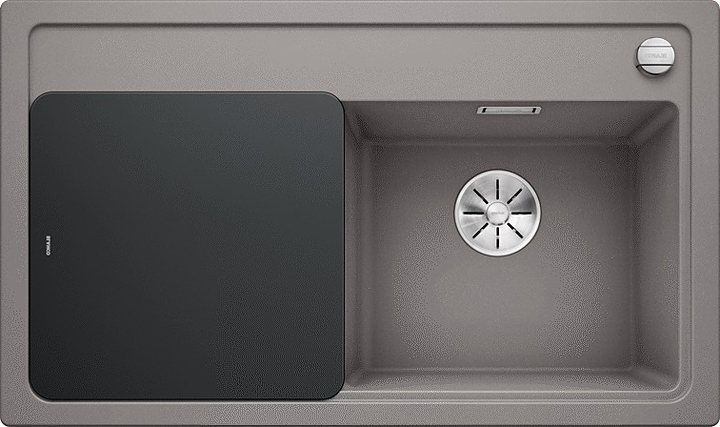 Кухонная мойка Blanco Zenar 45S InFino Silgranit (+доска стекло) алюметаллик правая мойка