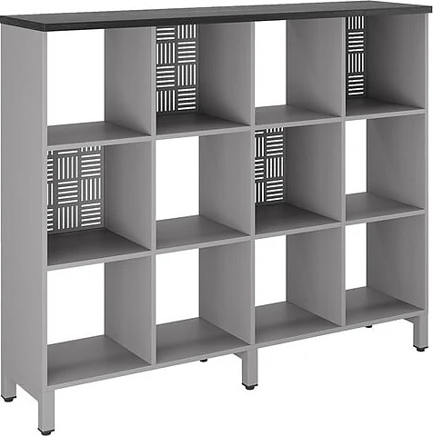 Стеллажная система КОБОР SQ-3Х4 aluminum/wood