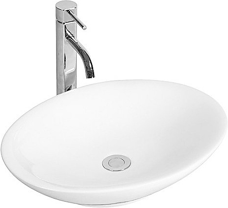Раковина накладная Mira MR-5232 52х32 см, без отв. под смеситель, керамика