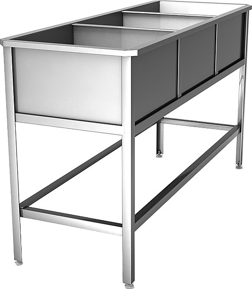 Ванна моечная Hessen ВМ 3/7 нерж. сталь