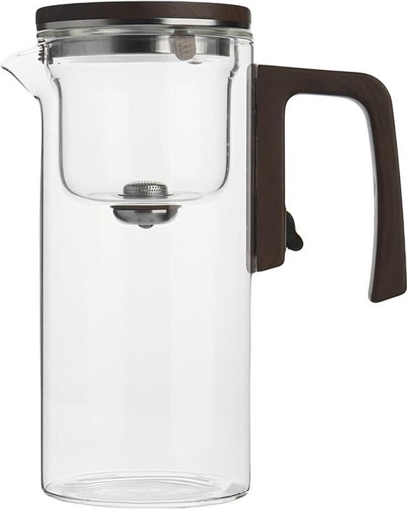 Чайник P.L. Proff Cuisine S0501-3 650 мл d=8,7 см h=19,5 см с фильтром гунфу, курковый магнитный слив (термостекло / пластик)