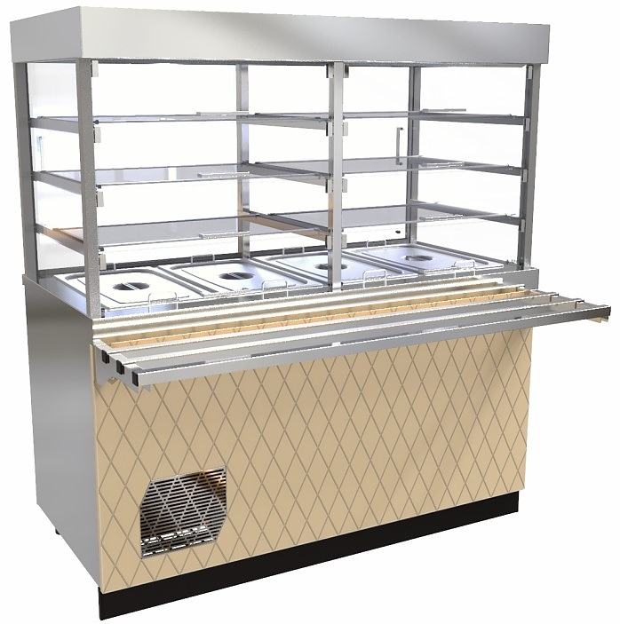 Прилавок-витрина холодильный Abat Сэйла ПВВ(Н)-70Е-С-01-НШ ромб