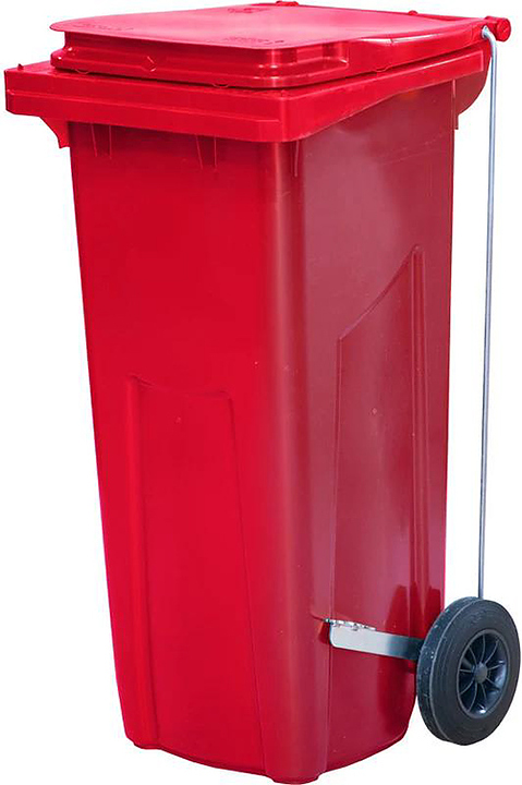 Контейнер для мусора ТАРА.РУ МКТ 120 с педалью Г, красный