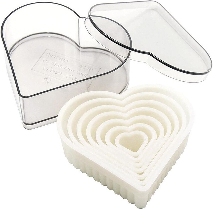 Набор кондитерских форм P.L. Proff Cuisine 81270045 "Сердце" 7 шт.