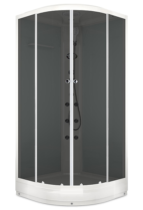 Душевая кабина с гидромассажем и блоком управления Domani-Spa Delight 110 DS01D110LWT10 100х100 см