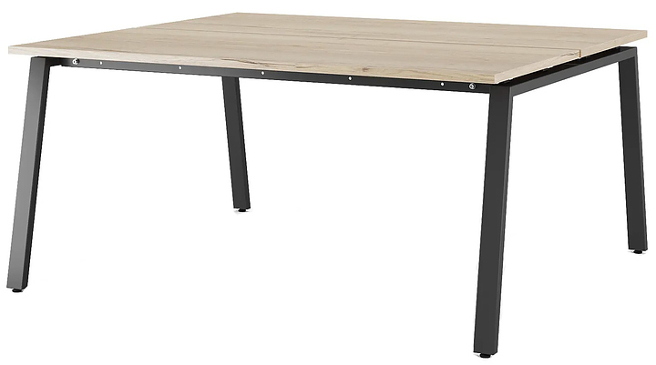 Стол офисный КОБОР A/2-100/140 black/natural