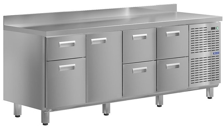 Стол холодильный KAYMAN КСХ-4122/70 (1 дверь, 6 ящиков)