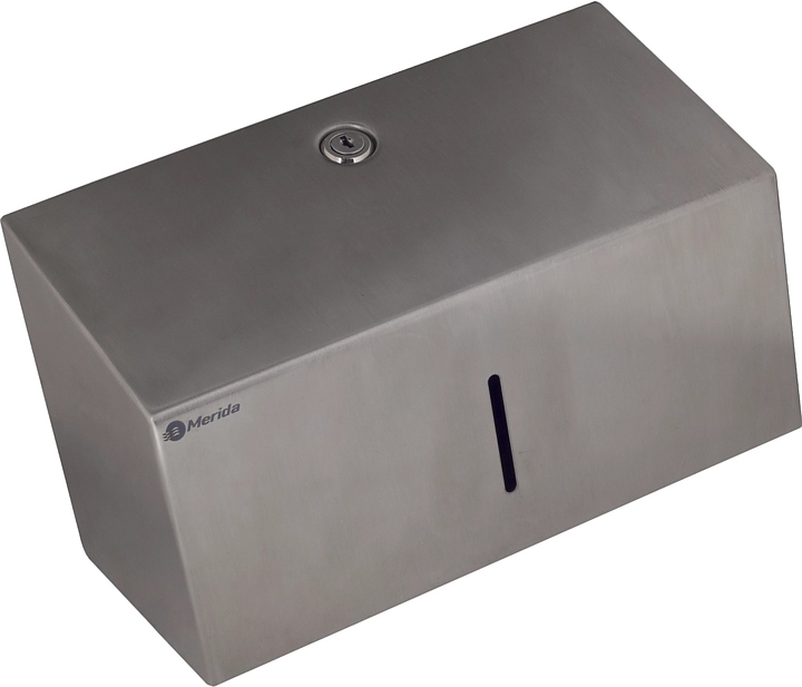Диспенсер листовых бумажных полотенец Merida STELLA R MINI ASA201.R V-сложение (нерж. сталь) матовая сталь Anti Finger
