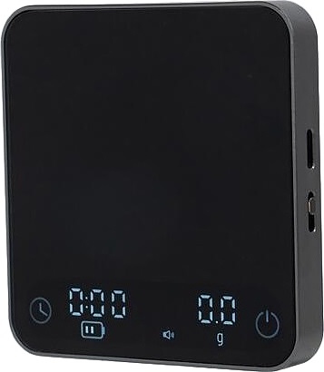 Весы бариста аккумуляторные P.L. Barbossa S0620-1 9,2х8,7 см h=1,5 см (0,1-2000 г, USB зарядка) черные