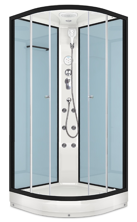 Душевая кабина с гидромассажем и блоком управления Domani-Spa Delight 110 DS01D110LDbCl10 100х100 см