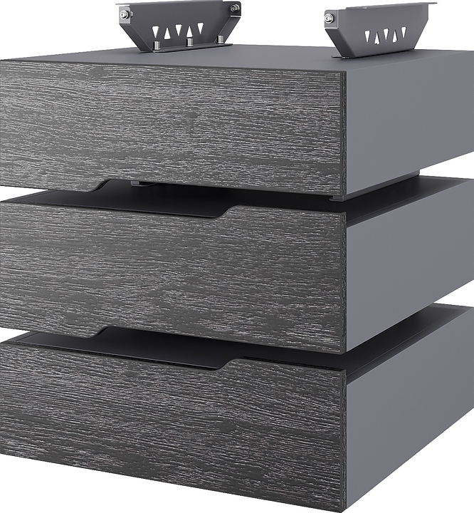 Тумба подвесная КОБОР T-3 graphite/glazed