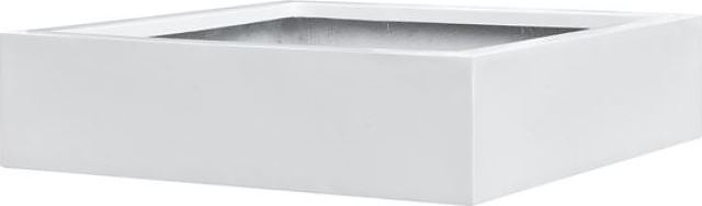 Кашпо Pottery Pots Jumbo Low (140х140х35 см) низкое, белое глянцевое