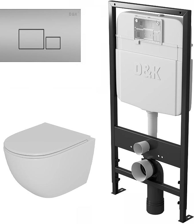 Унитаз подвесной с инсталляцией D&K DS1391612