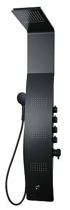 Панель душевая гидромассажная Taliente Amato TA-G-A04Bb+s с изливом, черный