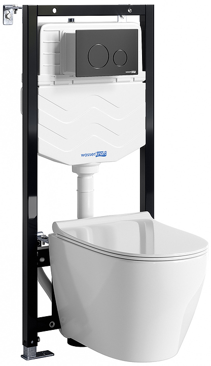Система инсталляции с унитазом Wasserkraft Aller 10TLT.010.ME.MB02.H002 черный матовый