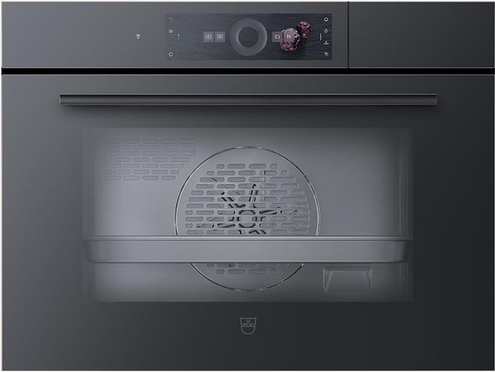 Духовой шкаф комбинированный с паром V-ZUG CombiSteamer V6000 45F CS6T-23033 черное стекло