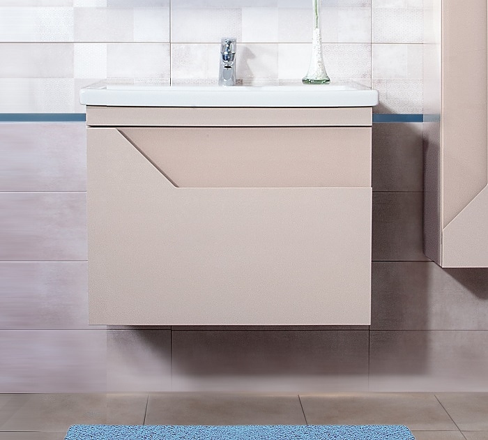 Тумба под раковину БРИКЛАЕР Брайтон 60 см, подвесная, глиняный серый