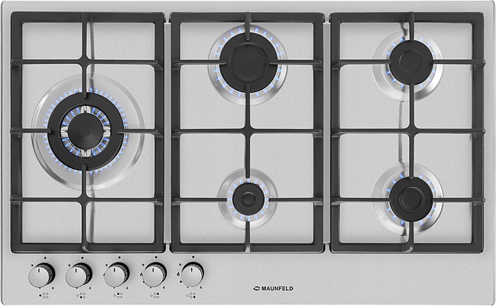 Варочная панель газовая Maunfeld EGHS.95.33CS/G нерж. сталь