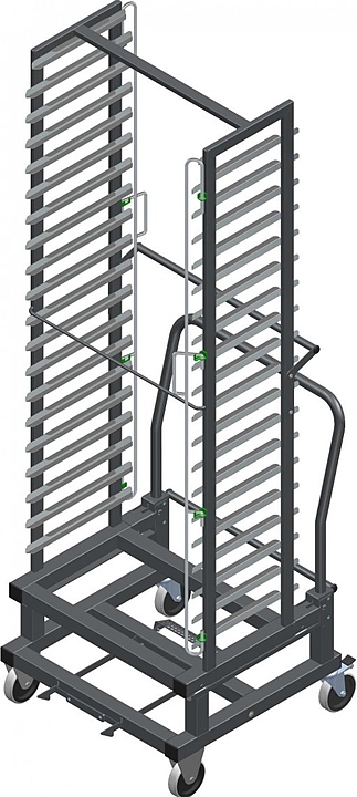 Тележка-шпилька вкатная Abat ТДШ-40-1/1 для ШОК-40-01
