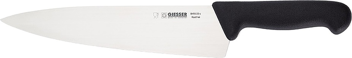 Нож поварской Giesser 8455 23 L=23 см (нерж. сталь / пластик) с черной рукояткой