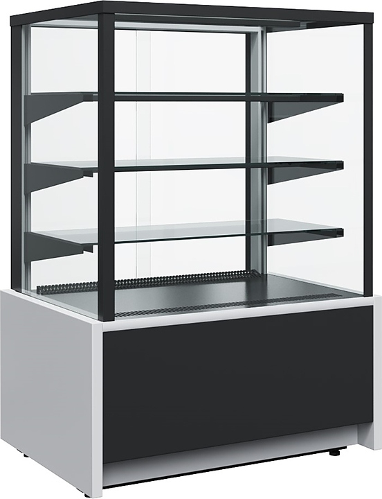 Витрина тепловая Carboma KC70 SH 0,9-1 Light Техно (9006-9005, черная)