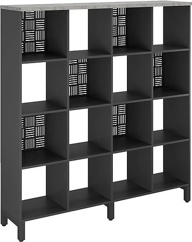 Стеллажная система КОБОР SQ-4X4 black/chicago