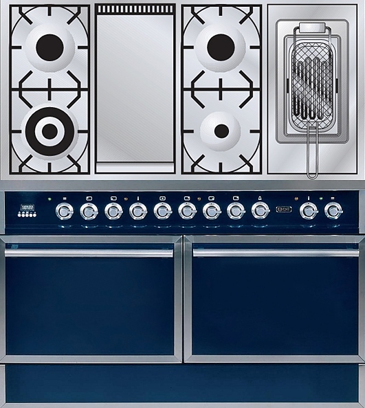 Газовая плита с духовым шкафом ILVE QDC-120FR-MP