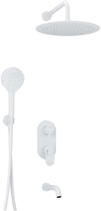 Комплект душевой встраиваемый Wasserkraft A85161 белый soft-touch