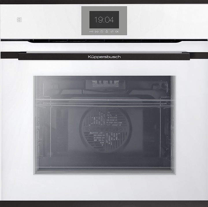 Духовой шкаф с пиролизом Kuppersbusch BP 6550.0 W6 Black Steel 3600 Вт 70 л 595х559х595 мм белый