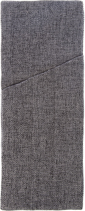 Куверт Luxstahl Рогожка на 2 прибора правый, черный, 5 шт.