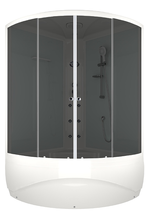Душевая кабина с гидромассажем и блоком управления Domani-Spa Vitality high DS01V1212HWT10 120х120 см