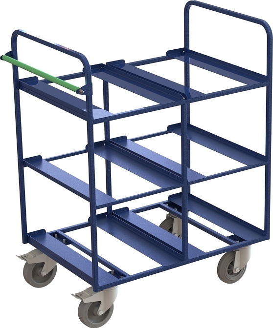 Тележка производственная MetallCart IS01 для перевозки ящиков, усиленная (6 шт.)