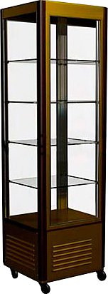 Витрина кондитерская Carboma D4 VM 400-1 (R400C Люкс, коричнево-золотой)