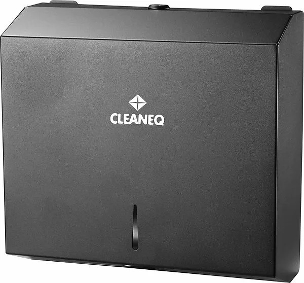 Диспенсер листовых бумажных полотенец CLEANEQ KW-7322 C-/Z-сложение (нерж. сталь) черный матовый