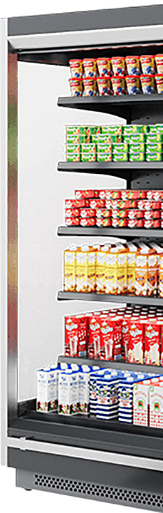 Боковина для горки холодильной Brandford Tesey Slim 2080 металлическая с зеркалом левая