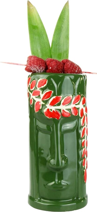 Стакан для коктейлей P.L. Barbossa Tiki TIKI0010 500 мл d=8,1 см h=17 см (керамика) зеленый