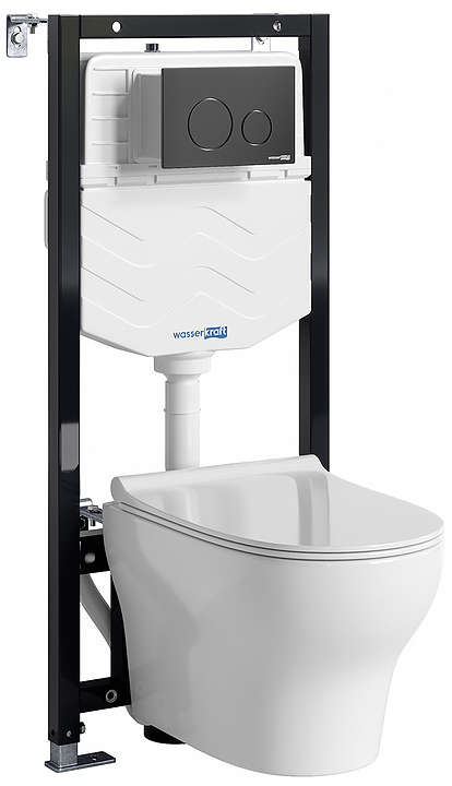 Система инсталляции с унитазом Wasserkraft Aller 10TLT.010.ME.MB02.H001 черный матовый