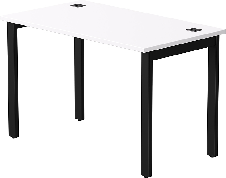 Стол офисный Everprof EVO 1180х670х755 мм (ЛДСП / металл) белый / черный