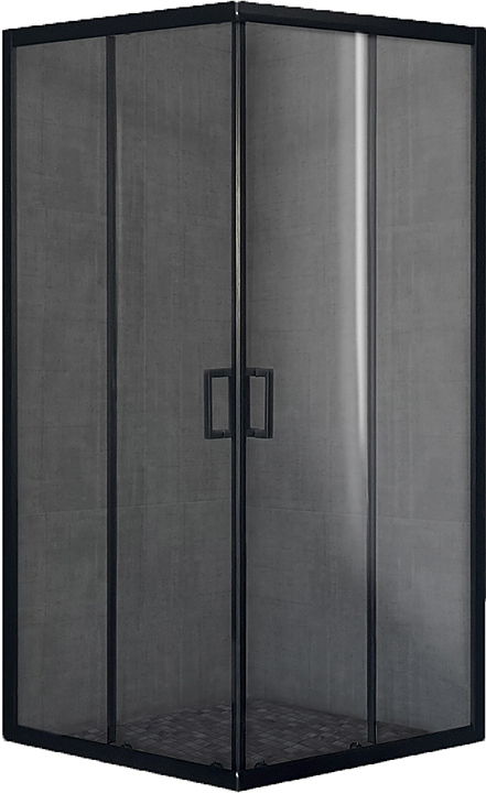 Уголок душевой Royal Bath RB HPD-T-BL 110x90x185 см, прозрачное, чёрный профиль