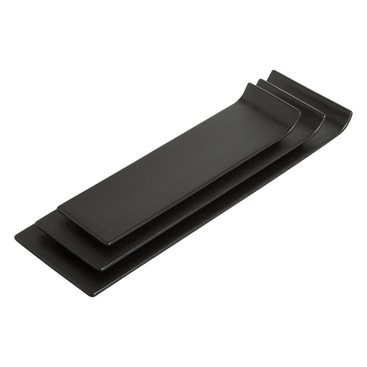 Блюдо для суши прямоугольное Китай Corone Bushido 24074 10" 265х75х25 мм, черный