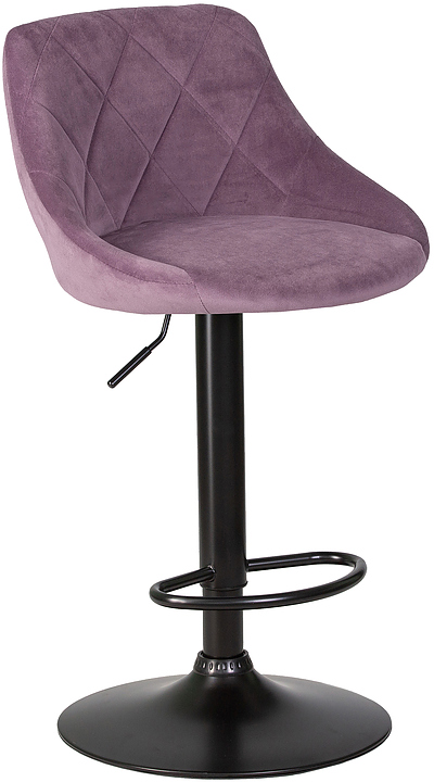 Стул барный DOBRIN 5007-LM-N LOGAN BLACK (пудрово-сиреневый велюр, черный) 2 шт.
