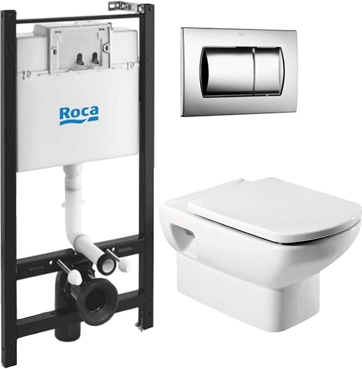 Унитаз подвесной с бачком и инсталляцией Roca Victoria 7893100000